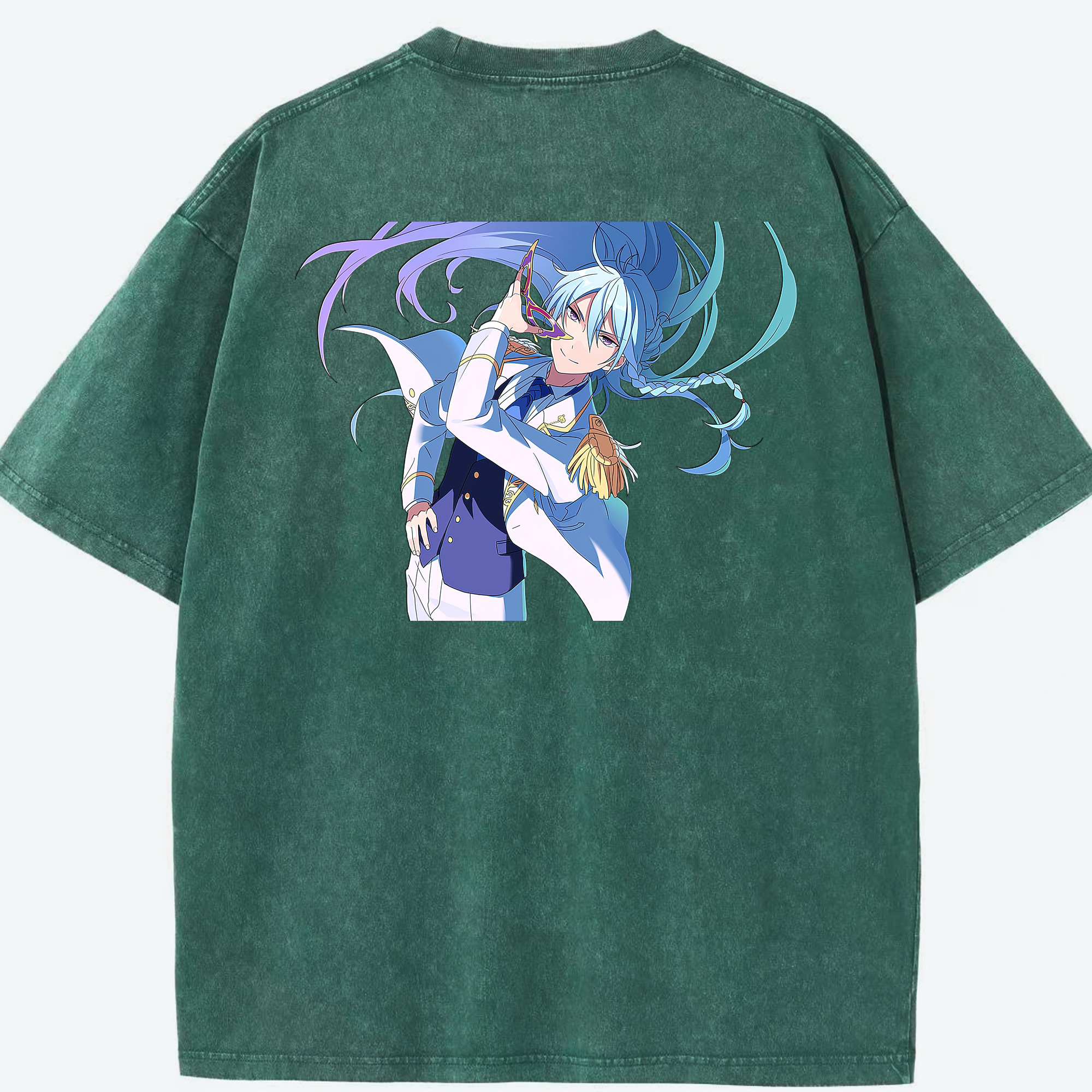 （画像用） あんさんぶるスターズ! Ensemble Stars 綿100% ヴィンテージ風 半袖Tシャツ（背面プリント）